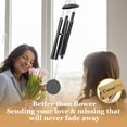 thumbnail image 5 of BSHAPPLUS® 45" Wind Chimes for Outside, Heavy Duty Wind Chimes,Memorial Wind Chimes with 6 Aluminum Tubes for loss of loved one,Home Garden Hanging Decor,Black, 5 of 11