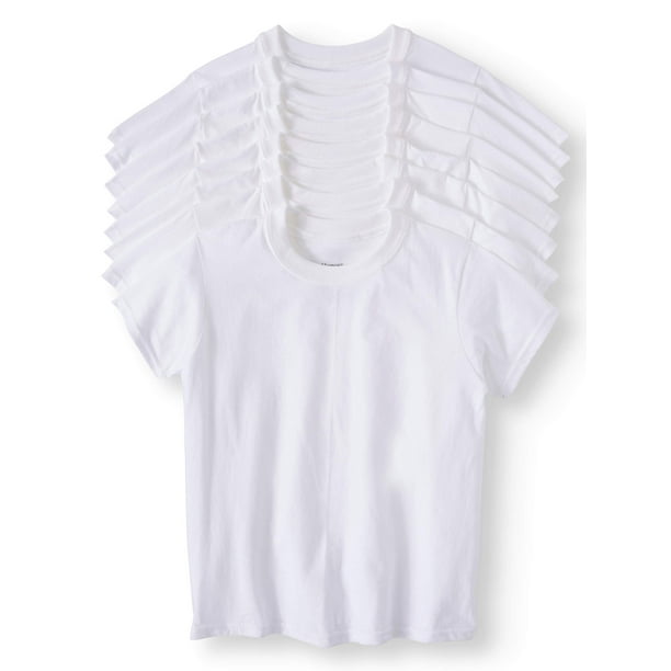 Hanes Hanes White Crew Undershirts, 5 + 3 Bonus Pack (Little Boys