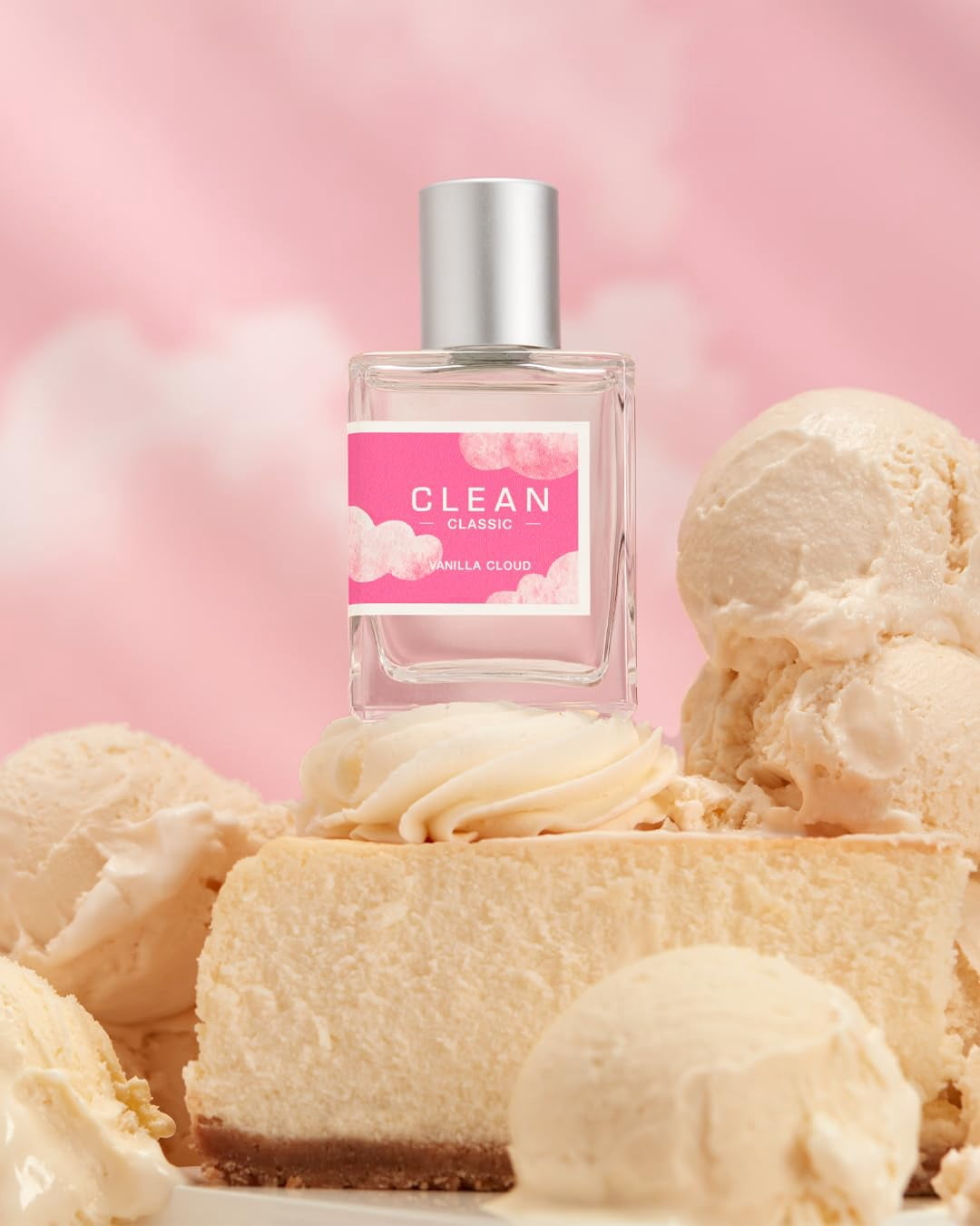 CLEAN Vanilla Cloud Eau de Parfum, Fresh Vanilla Gourmand Fragrance, Perfume for Women, 30mL