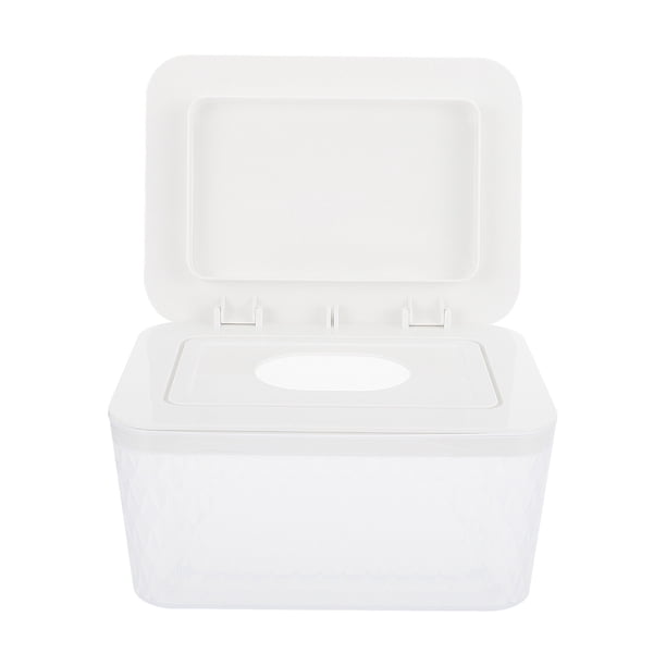 EeaseMX 1 estuche de escritorio para guardar pañuelos húmedos, contenedor para servilletas húmedas, caja de papel para coche con tapas