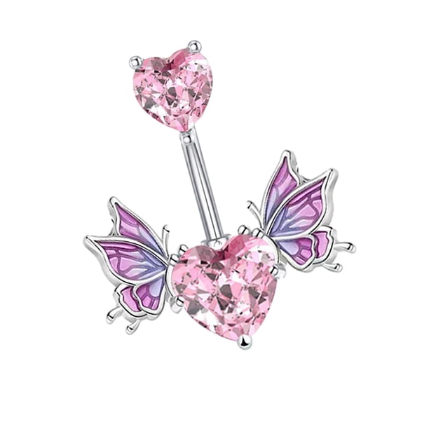 Joyería para piercings Elegantes accesorios de joyería para piercings corporales de acero inoxidable para Anillo en el ombligo