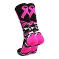 thumbnail image 2 of TCK Elite Woodland Camo Breast Cancer Aware Crew Socks, Football, Basketball (Medium (USM 6-9, USW 7-10)), 2 of 2