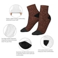 thumbnail image 5 of Fuzoiu Dark Brown Glitter Print Adult Socks, Crew Moisture-wicking Socks, Unisex Cushion Crew Socks,Casual Sports Ankle Socks, 5 of 7