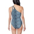 thumbnail image 2 of Jessica Simpson Womens Standard One Piece Swimsuit Bathing Suit Asymmetric Small Dark Navy, 2 of 3