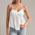 thumbnail image 2 of RMGVDSD Soft Tank Top for Women Women's Summer Fashion Sexy Casual Chiffon Lace Trim Camisole Top Going Out Crop Top, 2 of 5
