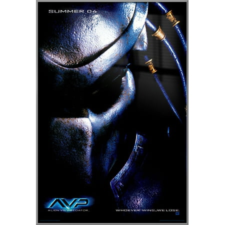 Alien Vs. Predator - Framed Movie Poster (Teaser Style - Predator) (Size: 27" x 40") (Silver Aluminum Frame)