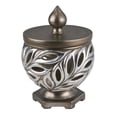 thumbnail image 2 of ORE International 10" Tall Polyresin Decorative Jewelry Box "Kiara", Silver Peacock Feathers Design, 2 of 2