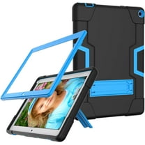 SOATUTO for Walmart Onn 10.1 Pro Case , Drop-Proof Shock-Resistant Rugged Hybrid Kids Friendly Protective Cover Built-in Kickstand for Onn 10.1 inch Pro 100003562 2020 Released - Black Blue
