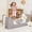 Gray, variant on SLSY Toddler Bed Frame with Removable Guard Rails, Standard Crib Size for Boys & Girls 1-6 Years, Certified Fabric