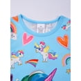 thumbnail image 4 of WIBACKER 3-12Y Girls Flutter Sleeve Unicorn Nightgown Soft Kids Nightdress Pajamas for Toddler to Big Girl Nightie Dress, 4 of 9