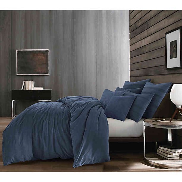 Kenneth Cole Thompson King Duvet Cover In Navy Com Kenneth Cole Thompson King Duvet Cover, Kenneth Cole Bedding King