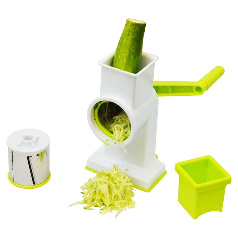 Southern Homewares 2 in 1 Deluxe Hand Crank Rotary Drum Grater Shredder Slicer Kitchen Tool Cheese Fruits Vegetables Nuts