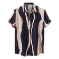 thumbnail image 1 of Hombres Casual Botones Playa Sin posicionamiento Estampado Turndown Camisa de manga corta Blusa Pompotops  oipoqjl49384, 1 of 9