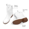 thumbnail image 4 of Botas de Vaquera Blancas para Niñas DREAM PAIRS KKUMMB2509, 4 of 6