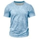 thumbnail image 4 of Camiseta de Cuello Redondo Deportiva de Manga Corta para Hombres, Mezcla de Algodón Del 95% para el Gimnasio Y la Construcción Muscular, 4 of 5