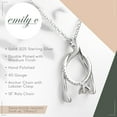 thumbnail image 2 of Emily C Ring Holder Necklace - Sterling Silver Ring Keeper Necklaces - Women & Men Wedding Ring Holder Necklace - Cute Necklace Jewelry for Women, Wife, Nurse, Doctor - Wishbone Ring Necklace Holder, 2 of 8