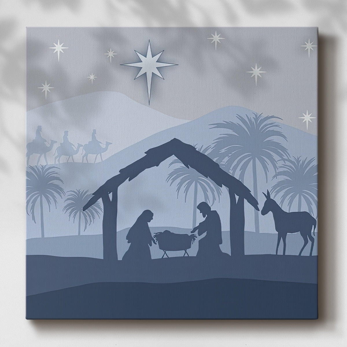 Blue Nativity II- Gallery Wrapped Canvas