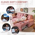 thumbnail image 5 of avobird 77.2'' Pull Out Sofa Bed, Pre-Assembled Sleeper Sofa Bed with USB Charging Ports and Side Pocket, 3 in 1 Velvet Sofa for Living Room, Pink, 5 of 8