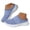 Blue, variant on Womens Mesh Walking Shoes Breathable Lightweight Slip on Walking Slippers Memory Foam Slide Sneaker for Outdoor White Size 8.5