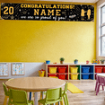 thumbnail image 2 of Gold Theme Congratulations Banner Graduation Cap Decorations Stars for Graduation Party Ceremony Event Indoor Celebration, 2 of 4