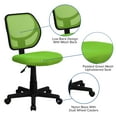 thumbnail image 6 of Emma + Oliver Green Mesh Swivel Task Office Chair, 6 of 12
