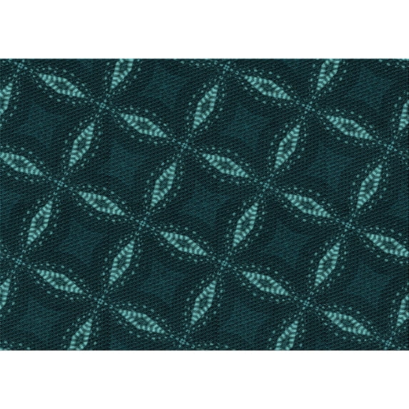 Ahgly Company Indoor Rectangle Patterned Teal Green Area Rugs, 4' x 6'