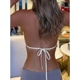 thumbnail image 2 of Women's Halter Triangle Bikini Top Tie Back Bathing Suit Top Sexy Swimwear for Women, 2 of 5