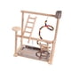 thumbnail image 2 of Parque de juegos de madera para pájaros, juguetes colgantes para pájaros, corralito, percha, gimnasio de juego para pájaros para cacatúas, 2 of 9