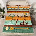thumbnail image 2 of jejeloiu Rustic Wooden Planks Full Size Sheets,Green Red Brown Bed Sheets For Boys Girls 4 Pieces, 2 of 7