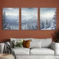 thumbnail image 6 of Shadudu Snowy Landscape Trees Mountains Canvas Wall Decor Triptych Modern Prints 3 Pieces Set for Living Room Bedroom Office 12"x16"x3pcs, 6 of 6