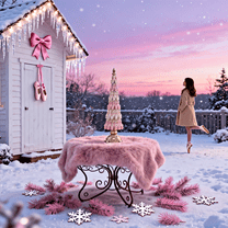 Resin Ballerina Shoe Tree, Pink Ballet Ornament, Glittered Christmas Tree Decoration for Elegant Display in Homes