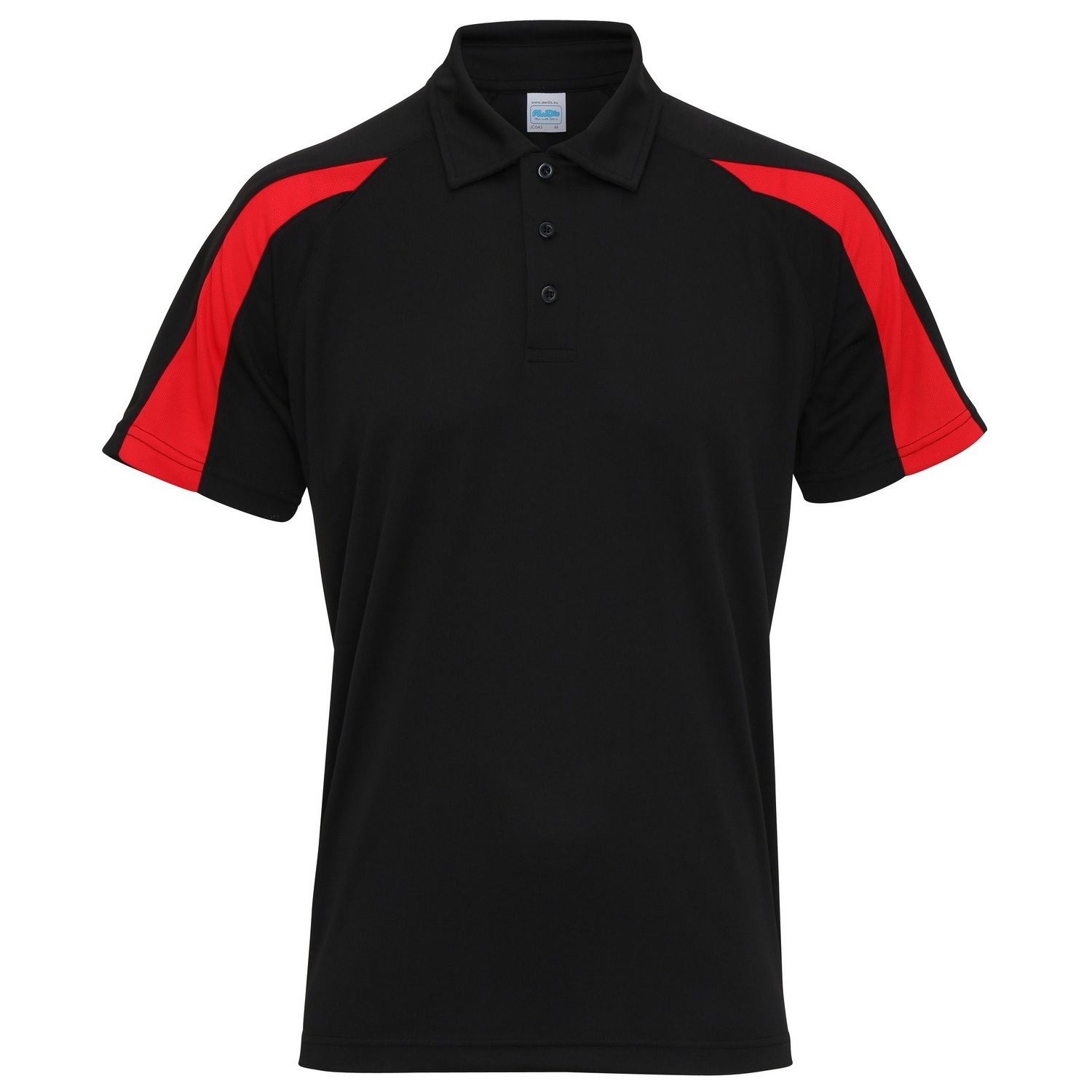 AWDis Just Cool Mens Short Sleeve Contrast Panel Polo Shirt