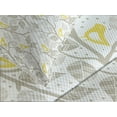 thumbnail image 4 of Ambesonne Grey and Yellow Quilted Bedspread Set 3 Pcs, Tree and Birds, Queen Size, Grey Yellow and White, 4 of 5