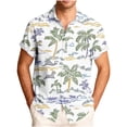 thumbnail image 3 of LIBRCLO Mens Short Sleeve Shirts Quick Dry Casual Button Down Shirts Fashion Summer Vacation Hawaiian Beach Tops Green M, 3 of 6