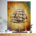 thumbnail image 2 of Design Art - Dessin de Bateau en Mouvement Coloré, 2 of 5