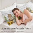 thumbnail image 5 of Groundhog Day Body Pillow Covers 20"x60", Sunflower Spring Floral Botanical Vintage Soft Brushed Microfiber Breathable Throw Pillow Covers, Pillowcase with Zipper for Couch Sofa Bedroom Living Room, 5 of 9