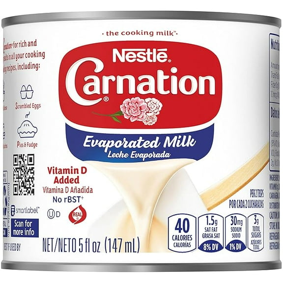 Nestle Carnation Evaporated Milk, Vitamin D Added (Pack of 2)