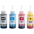 thumbnail image 2 of Juego de 4 piezas de tinta 664 para impresora Epson EcoTank L210 L220 L300 L355 L365 L555 L1300, 2 of 4