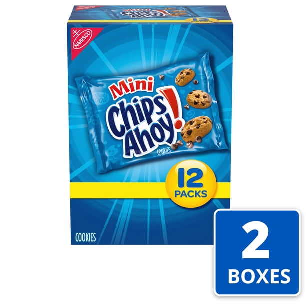 CHIPS AHOY! Mini Chocolate Chip Cookies, 2 Boxes of 12 Packs (24 Total
