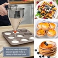 thumbnail image 2 of Kyoffiie Pancake Batter Dispenser Funnel Cake Dispenser with Stand Stainless Steel Batter Dispenser Multi-Caliber Baking Tool Multi-Purpose Cake Decorating Tool for Kitchen Baking Pancake, 2 of 17