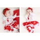 thumbnail image 4 of EeaseMX Precioso mono de bebé, calcetines navideños para niños pequeños, vestidos estampados, vestido de malla, vestido navideño para recién nacidos, traje adecuado para 0 a 3 meses, talla S, 4 of 7