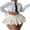 White, variant on Fortune Super Short Pleated Skirts for Women Bodycon White Mini Skirt with Lining Shorts