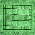 thumbnail image 1 of Ahgly Company Indoor Square Abstract Emerald Green Modern Area Rugs, 3' Square, 1 of 4