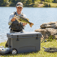 thumbnail image 4 of ELLEGNT 75 Quart Rolling Hard Cooler with 6-Day Ice Retention - Portable Insulated Cooler for Camping, Tailgating, or Beach Gray, 4 of 10
