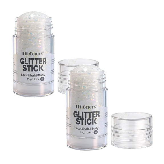 Football Game Glitter Stick - Red White Blue Body Glitter, Patriotic Glitter Stick, 4th of July Glitter Stick, Hair Glitter Gel, Flag Makeup, Waterproof, Long-Lasting, Independence Day, Art Craft