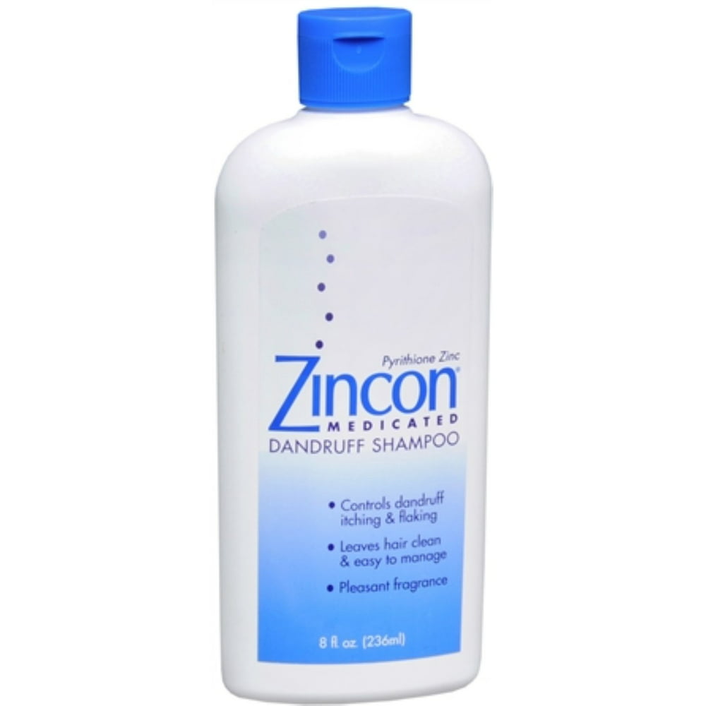 Zincon Medicated Dandruff Shampoo, 8 oz,