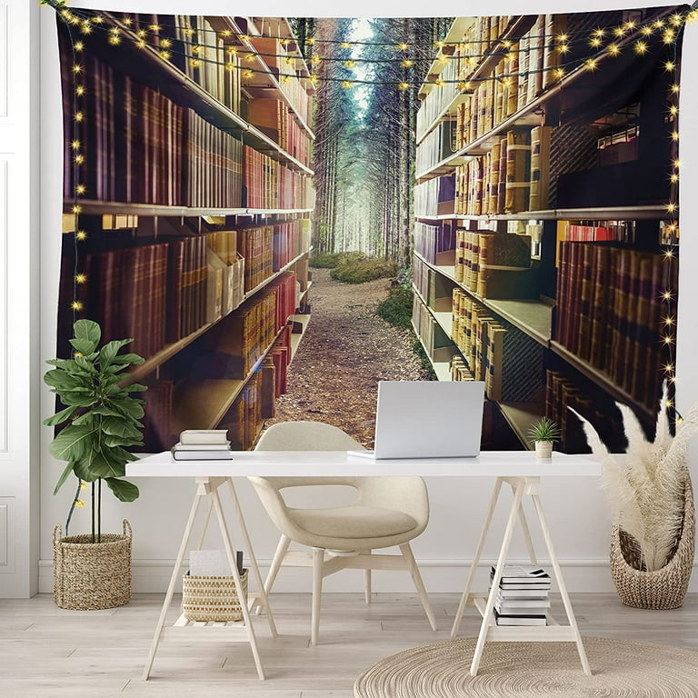 Bookshelf tapestry outlet