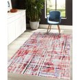 thumbnail image 4 of Grunge Decorative Rug, Abstract Paint Manifold Complicated Mixed and Lines Print Illustration, Quality Carpet for Bedroom Dorm and Living Room, 6 Sizes, Red White, by Ambesonne, 4 of 4