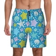 thumbnail image 2 of Goofa Starfish Printed Men's Swim Trunks Board Shorts Quick Dry Mens Swimming Trunks with Compression Liner,Breathable Fit Hawaii Beach Shorts-Large, 2 of 9