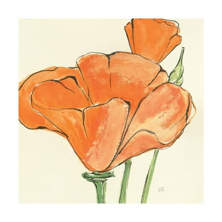 Sunshine Poppies - Sunshine Poppy IV Print Wall Art By Chris Paschke